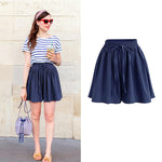 Load image into Gallery viewer, Large Size Wide Leg Shorts for Women Summer Plus Fat New Chiffon Pants Skirt Single Layer Elastic Waist Loose Versatile Korean Style Casual Pants