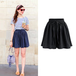 Load image into Gallery viewer, Large Size Wide Leg Shorts for Women Summer Plus Fat New Chiffon Pants Skirt Single Layer Elastic Waist Loose Versatile Korean Style Casual Pants