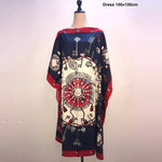 Load image into Gallery viewer, Printed Dresses For Women 2020 Fashion Design Loose Dress Batwing Maxi Long Femme Vestidos Summer Autumn Party Elegant Dress