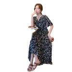 Load image into Gallery viewer, 2024 Summer dress Summer plus size Women's New Loose Slimming Belly Covering Plus Weight Plus Chiffon Long Dress All-match
