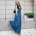 Load image into Gallery viewer, Age-Reducing and Slimming Denim Suspender Dress for Women, 2026 Autumn New Style, Loose Fit, Long Dress for Tall Women, Blue Dress