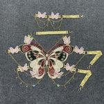Load image into Gallery viewer, ins European and American cross-border fashion embroidered butterfly stitching metal crystal ornaments ultra-short sling
