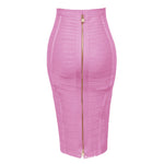 Load image into Gallery viewer, Amazon Aliexpress Best-Selling 16-Color Bandage Skirt Stripesd Zipper Double-Open Sexy High-Waist Hip Skirt Skirt