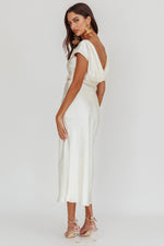 Load image into Gallery viewer, European and American Cross-Border Women's Clothing New Solid Color High-End Satin Slim One-Shoulder Sexy Backless Fishtail Dress