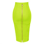 Load image into Gallery viewer, Amazon Aliexpress Best-Selling 16-Color Bandage Skirt Stripesd Zipper Double-Open Sexy High-Waist Hip Skirt Skirt