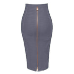 Load image into Gallery viewer, Amazon Aliexpress Best-Selling 16-Color Bandage Skirt Stripesd Zipper Double-Open Sexy High-Waist Hip Skirt Skirt
