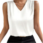 Load image into Gallery viewer, 2026 Amazon European and American Cross-Border Women's Clothing Satin Suit Sleeveless Elegant Commuter Vest Base Top