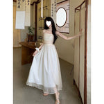 Load image into Gallery viewer, Strapless dress Women's Summer New Super Fairy Waist Slimming Mesh Vintage Elegant First Love Dress