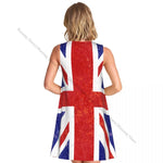 Load image into Gallery viewer, Women's Dress Summer Casual T Shirt Dresses Beach Cover up Grunge Union Jack Flag Tank Dress