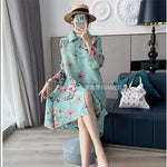 Load image into Gallery viewer, Womens Dresses Evening Dresses Fashion Holiday Style Printed Dress Spring/Summer Flower Folding Long Dress Loose Plus Size Skirt