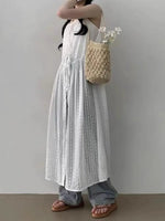Load image into Gallery viewer, Embroidered Dress for Women in Summer Thin Lace up Layered Vest Long Cover Skirt