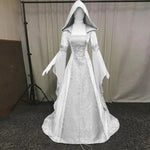 Load image into Gallery viewer, Women's medieval retro style wedding dress 8-color hooded waist dress cosplay