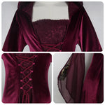 Load image into Gallery viewer, Women's medieval retro style wedding dress 8-color hooded waist dress cosplay