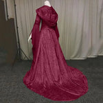 Load image into Gallery viewer, Women's medieval retro style wedding dress 8-color hooded waist dress cosplay