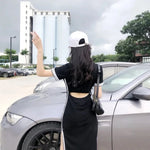 Load image into Gallery viewer, Black Woman Dress Dresses for Women 2025 Night Club Midi Tight Bodycon Clothes Promotion Luxury Outfits Harajuku Trendy Summer X