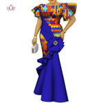 Load image into Gallery viewer, African Women's Dress Elegant Ladies Evening Gowns Ankara Long Robes Flower Dresses Vestidos Church Dresses for Women WY9498