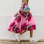 Load image into Gallery viewer, Dresses For Women 2023 Autumn New Loose Color Printed Vestidos Fashion Casua Party Vacation Ladies Bohemian Beach Dress MsChuh