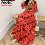 Load image into Gallery viewer, Indian Dress for Women Summer Embroidery Chic Elegant Party Dresses Clothes Vintage Long Maxi Prom Bohemian Beach Robe Vestidos
