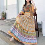 Load image into Gallery viewer, Indian Dress for Women Summer Embroidery Chic Elegant Party Dresses Clothes Vintage Long Maxi Prom Bohemian Beach Robe Vestidos