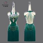 Load image into Gallery viewer, Women's Evening Dress Latin Dance Competition Costume American Clothes Sexy Stage Outfit Dancewear Suit Girls Party Sports Skirt