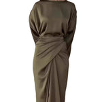 Load image into Gallery viewer, Dress Women Eid Abaya Party Dresses Dubai Kaftan Jalabiya Ramadan Muslim Abayas Morocco Arab Long Robe Lace Up Islam Vestidos