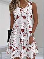 Load image into Gallery viewer, Women's Floral Dress Navy Blue Floral Print White Dresses Woman Summer Oversized Female Clothing Y2k Clothes Woman Costume Tops