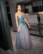 Load image into Gallery viewer, Dubai Arabian Elegant Luxurious Party Dresses Strapless Shiny Prom Gown فساتين سهره نسائيه فخمة براندا