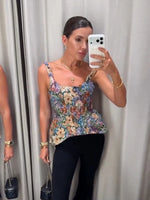 Load image into Gallery viewer, Sexy Print Flower Slim Sling Top Women Sleeveless Slip Backless Closed Waist Vest Female 2026 Fashion Summer Autumn Tops Lady