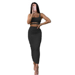 Load image into Gallery viewer, Women Dress Elegant Long Dresses Party Night Dress Women Dresses Woman Female Clothing Sexy Pleated Hollowout Two-piece Dress