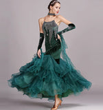 Load image into Gallery viewer, Modern Dance Costume Women Ladies Adults Waltzing Tango Dancing Dress Ballroom Costume Evening Party Dress