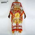 Load image into Gallery viewer, Printed Dresses For Women 2021 Fashion Design Loose Dress Batwing Maxi Long Femme Vestidos Summer Autumn Party Elegant Dress