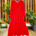 Load image into Gallery viewer, Embroidered Chiffon Dress For Women Spring/Summer New High end Dresses Loose Mom Long Dresses Femme Vestidos New 