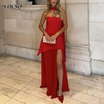 Load image into Gallery viewer, Elegant Prom Dress for Women A Line Sleeveless Slit Evening Dress Vestidos De Noche Vestidos De Fiestas Elegantes Mujer New