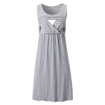 Load image into Gallery viewer, Maternity Dresses Fashion Striped Dress Summer Dress Loose Simple Sleeveless Dress Women's Clothing
