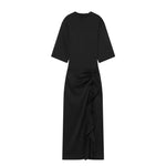 Load image into Gallery viewer, Women's Dress New Pleated Slit Midi Dress Spring Sexy Elegant Women's Long Dress