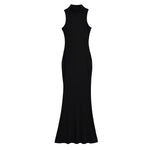 Load image into Gallery viewer, Long dresses for women 2024 Summer sexy knitted dresses elegant bodycon dress vintage clothes evening pary dress turtleneck