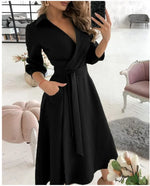 Load image into Gallery viewer, Women Print Dress Sexy V-Neck Bat Sleeve Ruffl Flowers Print Bohemian Beach Sundress Ladies Loose Summer Vacation Mini Dresses