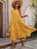Load image into Gallery viewer, 2024 Women Dress Summer Casual Brand Dresses Elegant Yellow Black Dress Femme