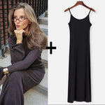 Load image into Gallery viewer, Sweet Pink Mohair Knitted Dress+Vests Dress Women New O-neck Casual Long Sleeve Dresses Suspenders Chic Vintage Two-piece Suit