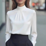 Load image into Gallery viewer, Women's Dressy Blouse Plain Elegant Daily Stylish High Neck Regular Tops