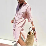 Load image into Gallery viewer, Women's Dress Summer Shirt Long Dress Women Vestido Longo Roupas Femininas Print Dresses