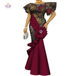 Load image into Gallery viewer, African Women's Dress Elegant Ladies Evening Gowns Ankara Long Robes Flower Dresses Vestidos Church Dresses for Women WY9498