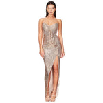 Load image into Gallery viewer, women's casual dresses for woman clothes Strapless sequined slit elegant party dresses evening summer birthday prom dress hwy739