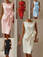 Load image into Gallery viewer, 2026 New Style Dress for Women: Elegant, Refined, Pure Color, Fitted Waist, Sleeveless Dress for Dates.