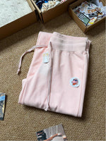 Load image into Gallery viewer, New Light Pink Drawstring Sweatpant Woman Spring Raw Hem Low Waist Straight Long Pants Casual All-match Cotton Sport Trousers