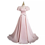 Load image into Gallery viewer, Elegant Party Evening Dress for Women 2026 New Pink French Satin Fashion Chorus Adult Ceremony Fashion Show Banquet Dress
