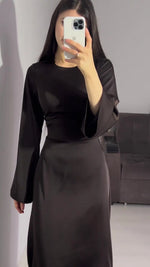 Load image into Gallery viewer, Elegant Evening Dresses For Women 2025 Summer Fashion New O Neck Long Sleeve Slim Waist-hugging Straps Robe Female Party Vestido