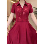 Load image into Gallery viewer, Women Western Style Dress Summer Spring New Fashion High-end Sequin Long Dresses Middle Aged Mother Elegant Slim Vestidos Mujer
