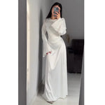Load image into Gallery viewer, Elegant Evening Dresses For Women 2025 Summer Fashion New O Neck Long Sleeve Slim Waist-hugging Straps Robe Female Party Vestido