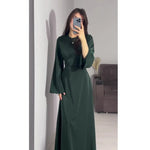 Load image into Gallery viewer, Elegant Evening Dresses For Women 2025 Summer Fashion New O Neck Long Sleeve Slim Waist-hugging Straps Robe Female Party Vestido